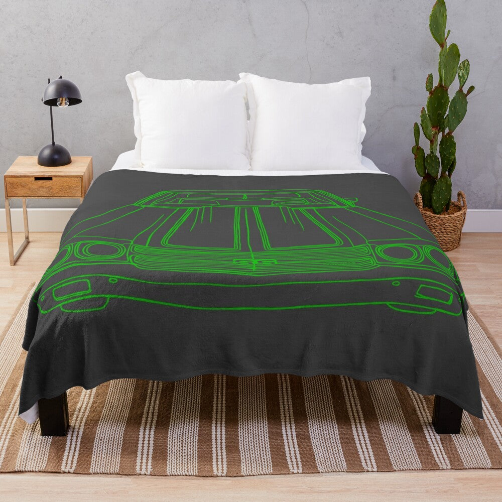 Chevrolet Chevelle retro car plush blanket