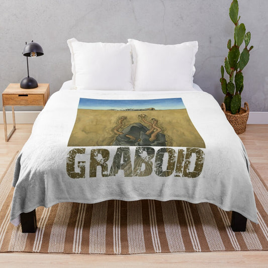 Tremors inspired graboid plush blanket