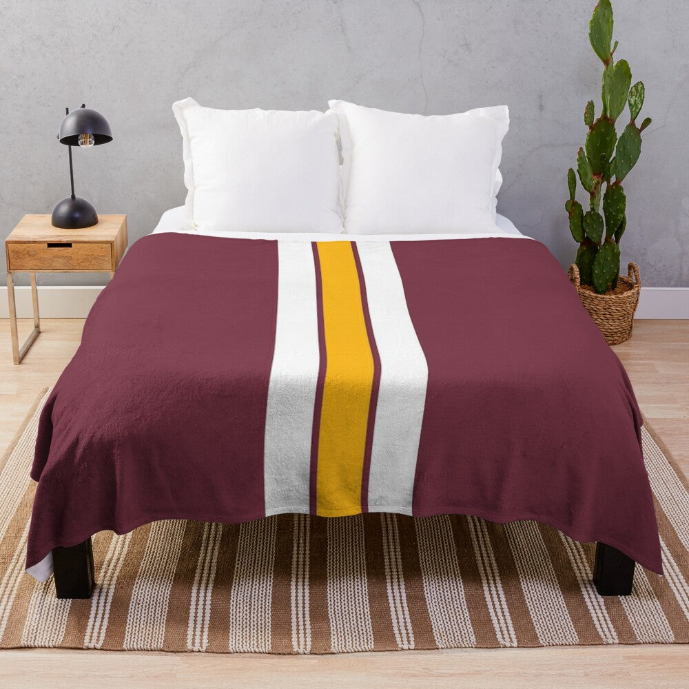 Washington football themed plush blanket with abstract design