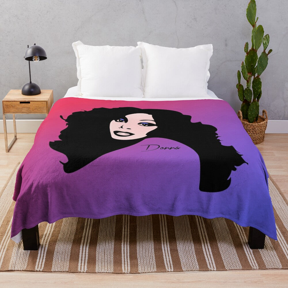 Donna Summer Pop Art Plush Blanket