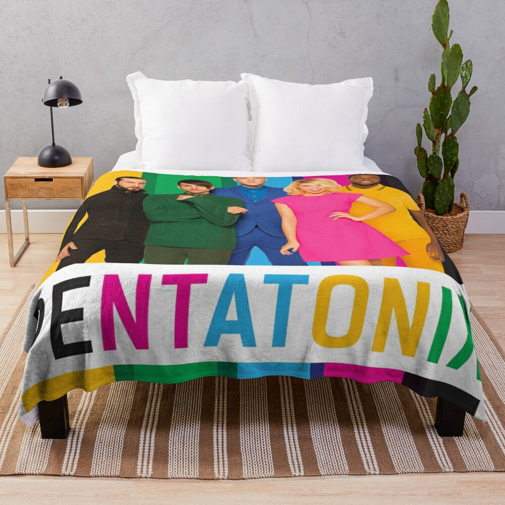 Pentatonix-themed plush blanket in full color