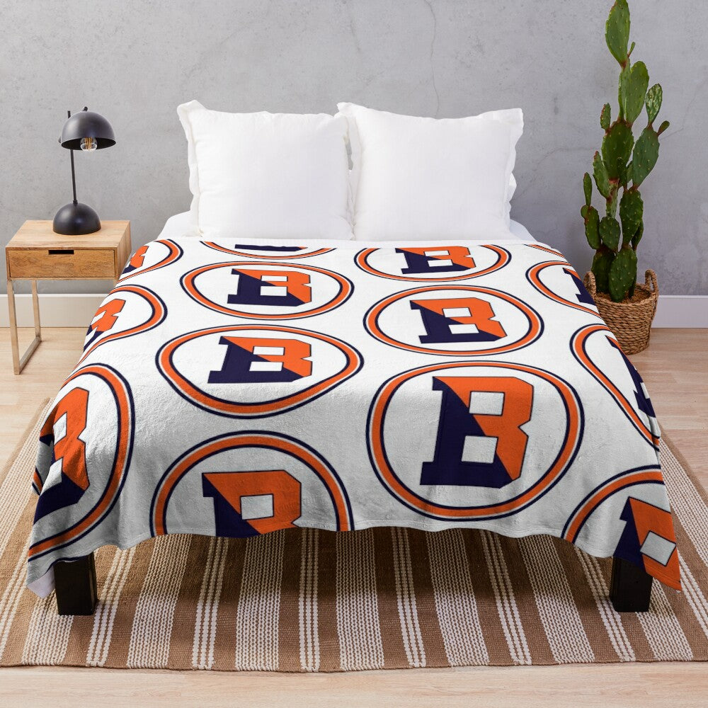 Soft and Comfortable Plush Blanket with Bucknell University Bison Design