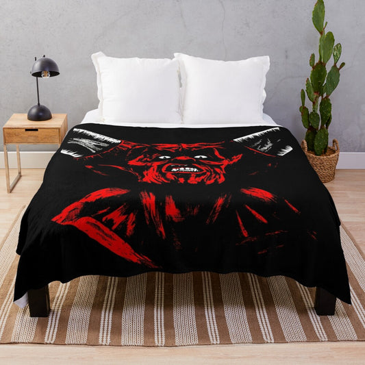 Darkness-Inspired Plush Blanket featuring dark fantasy and supernatural elements