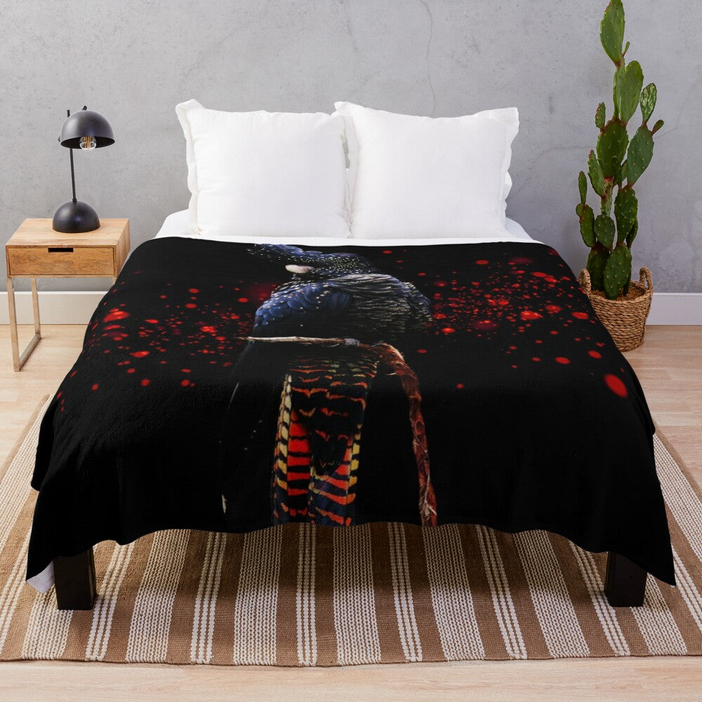 Red Tailed Black Cockatoo Plush Blanket