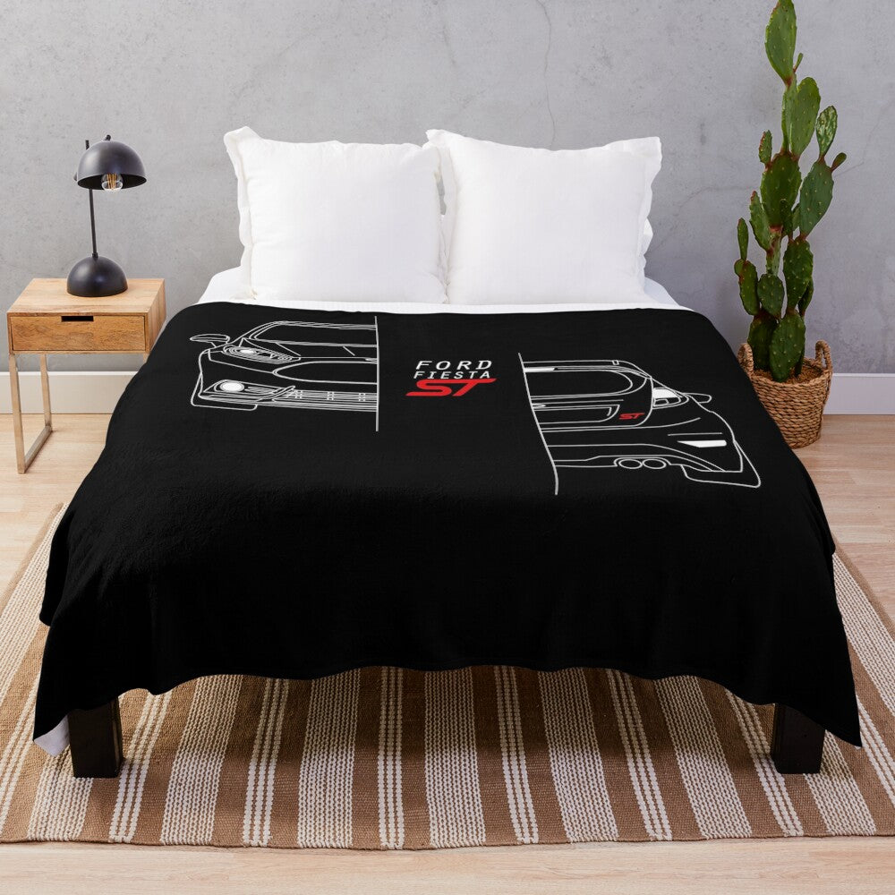 Ford Fiesta ST inspired plush blanket