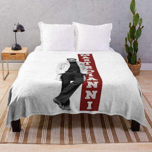 Marcello Mastroianni Plush Blanket for Movie Lovers