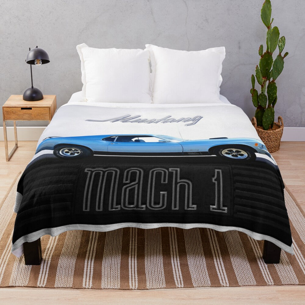 Mach 1 Mustang inspired plush blanket