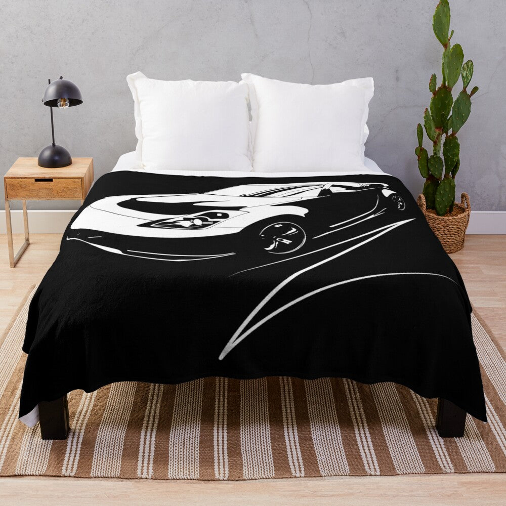 Nissan 350z plush blanket for car enthusiasts