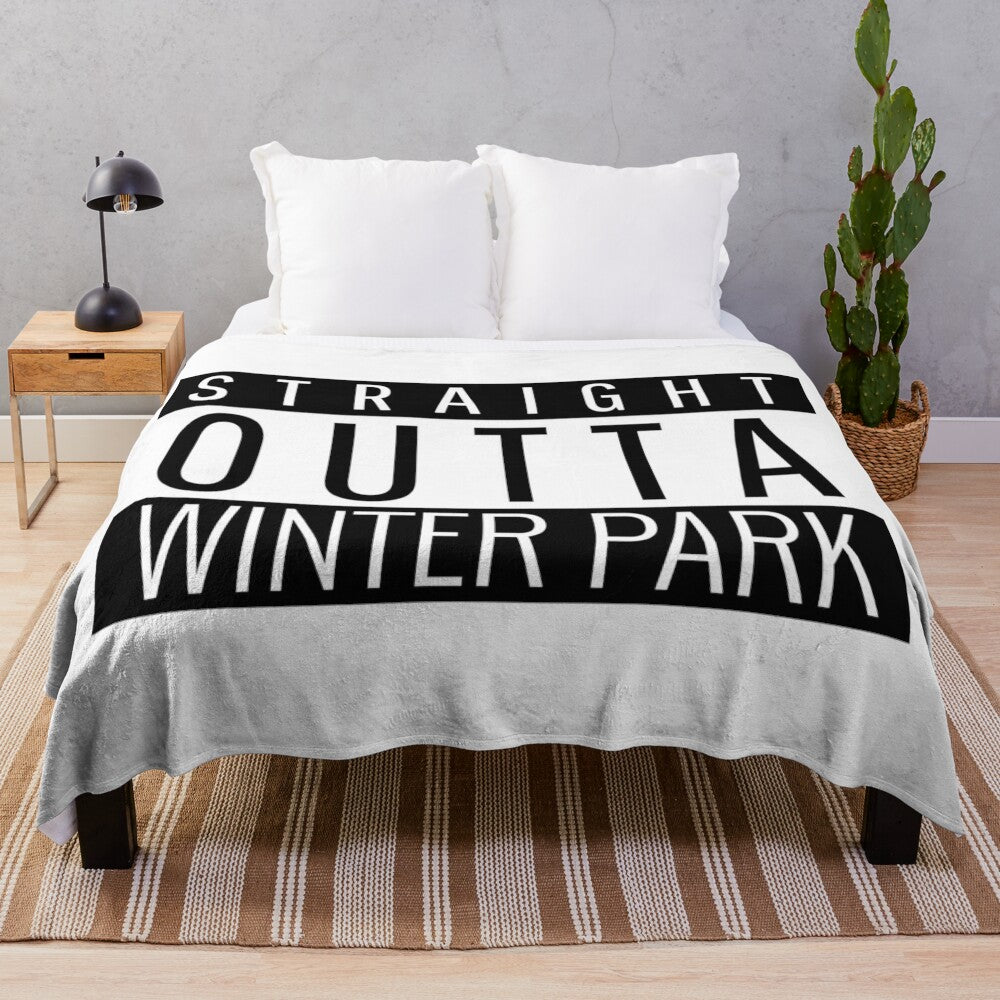 Straight Outta Winter Park Florida Plush Blanket