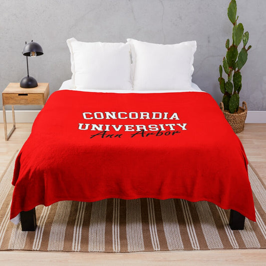 Concordia University Ann Arbor Michigan Plush Blanket