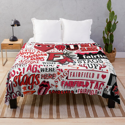 Stags Up Plush Blanket featuring a soft and warm design for Fairfield fans