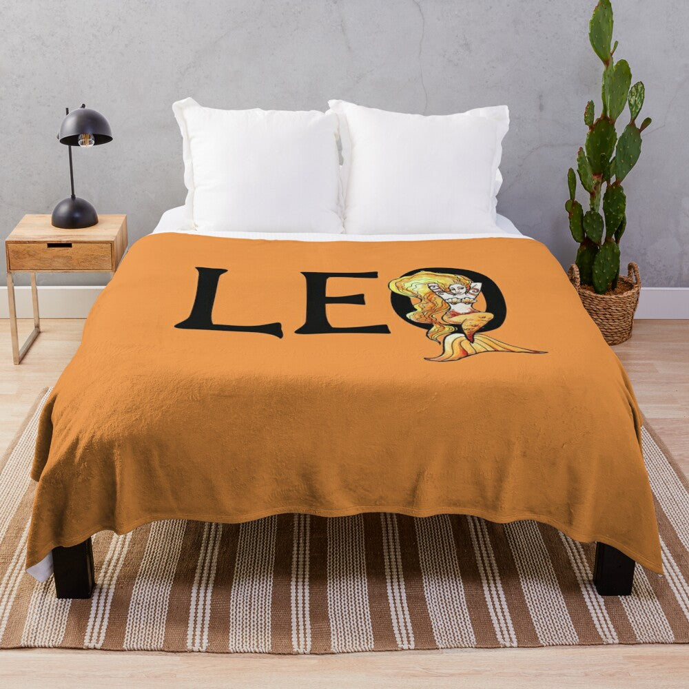 Soft and cuddly leo plush blanket