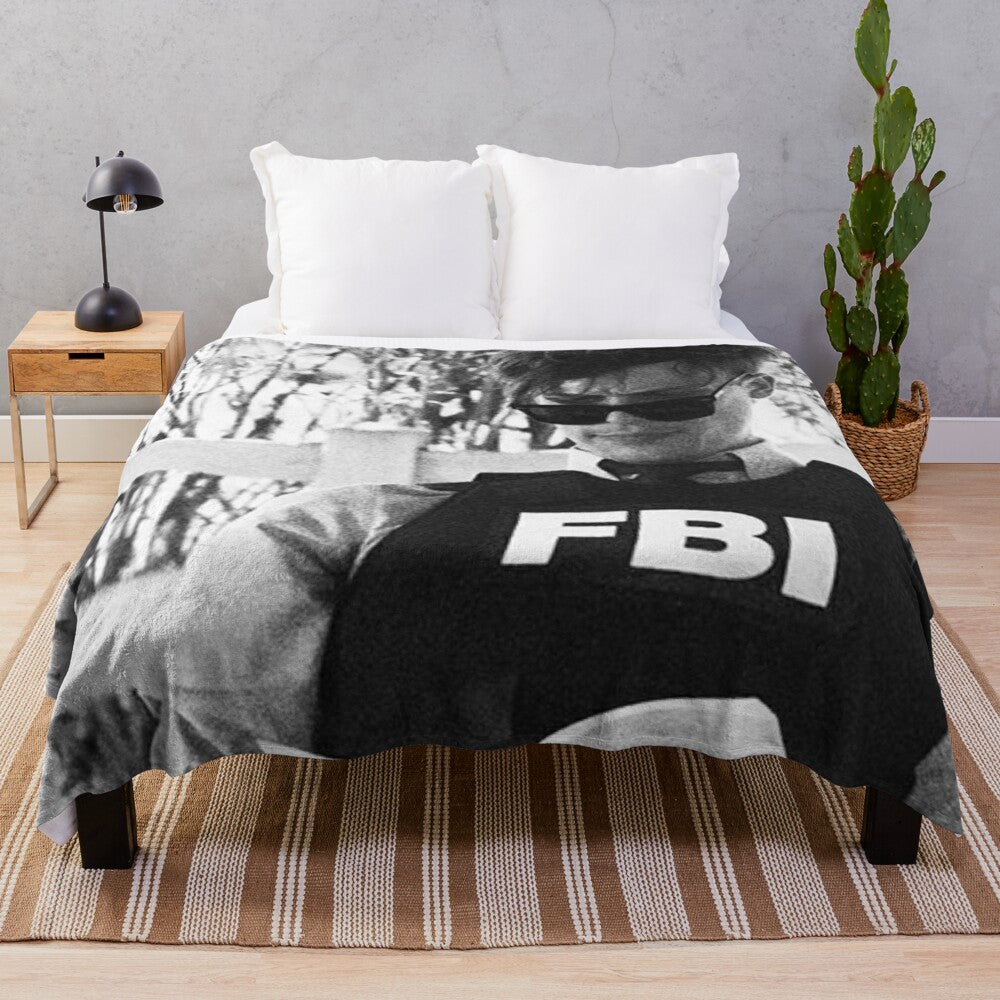 "FBI Minds" Inspired Gray Plush Blanket