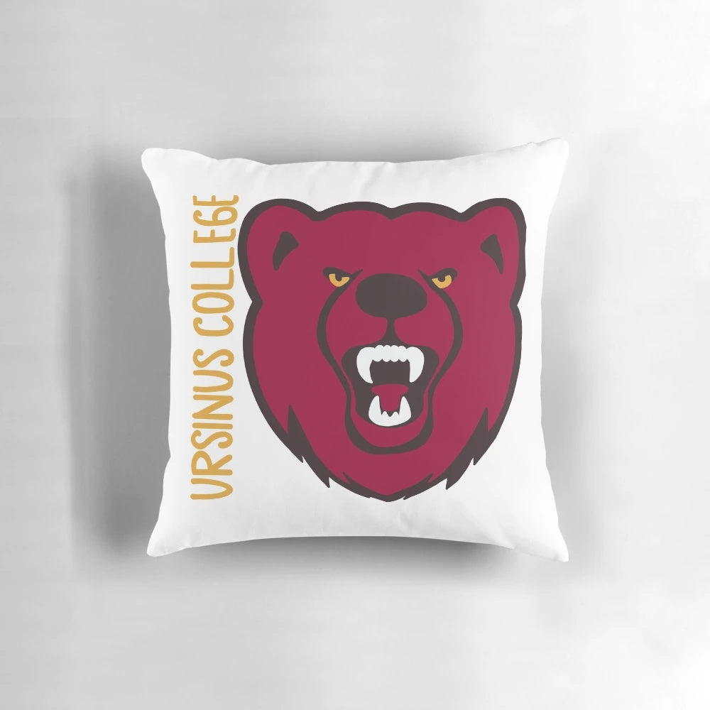 Ursinus College Bears Plush Pillow with Red and Yellow Colors