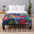 Cozy basketball themed plush blanket featuring USA and basketball graphics