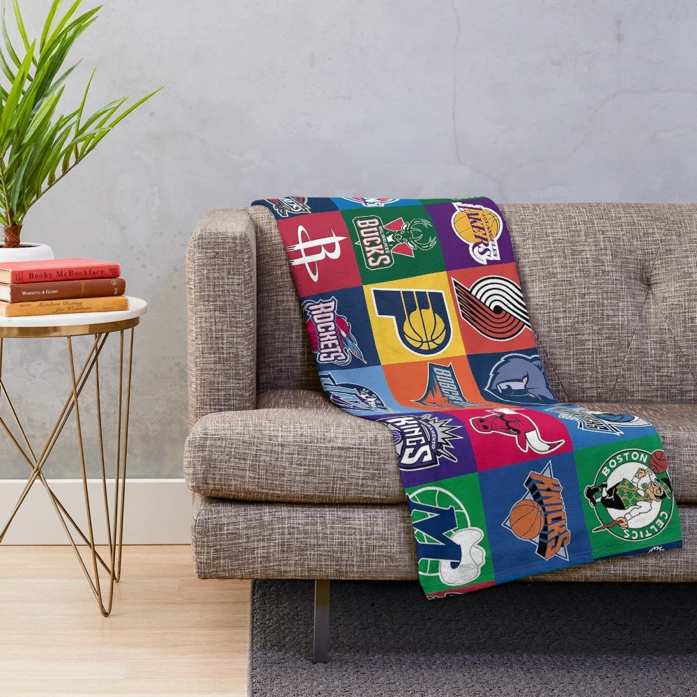 USA-inspired basketball plush blanket