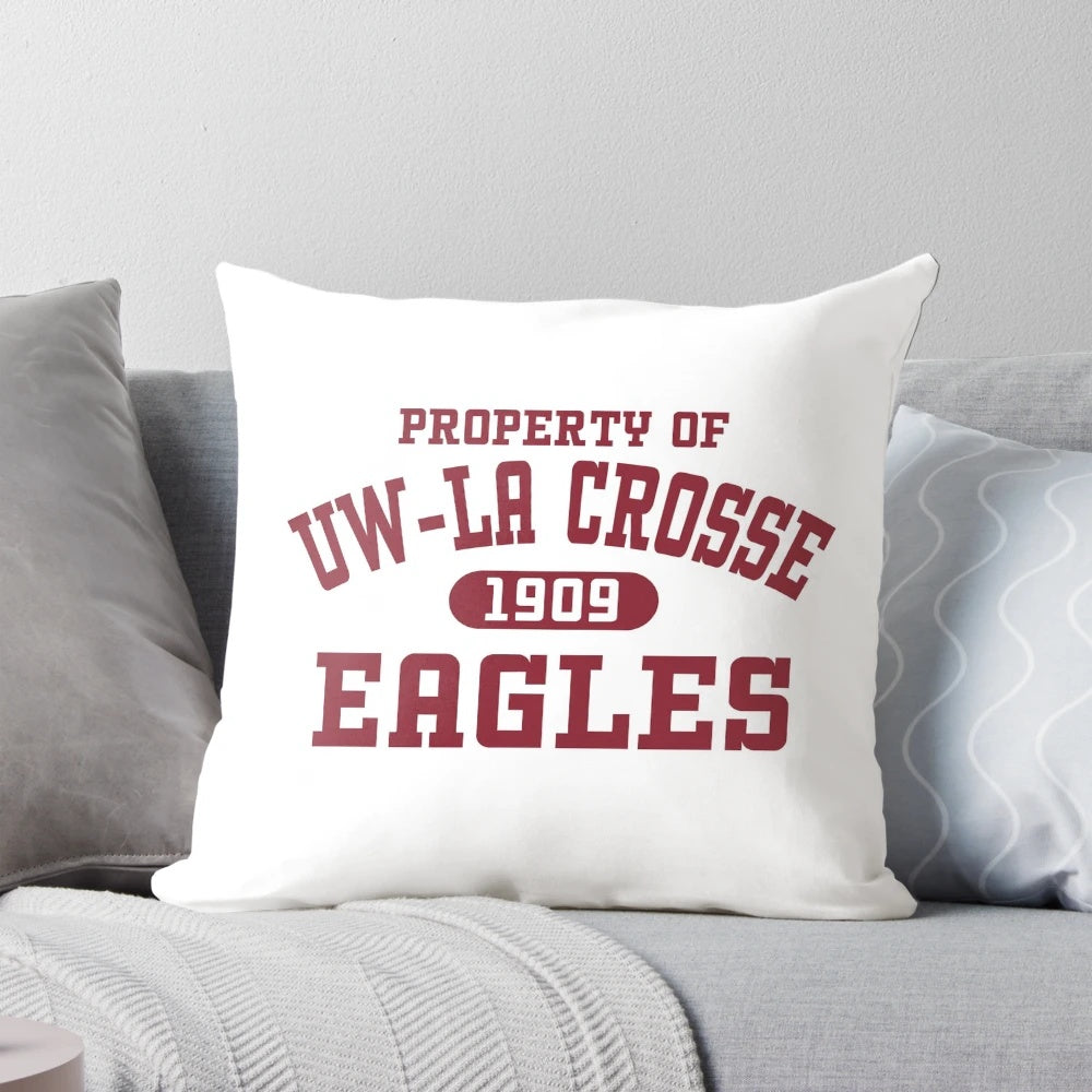 UWL Eagles Property Pillow with University of Wisconsin La Crosse Logo