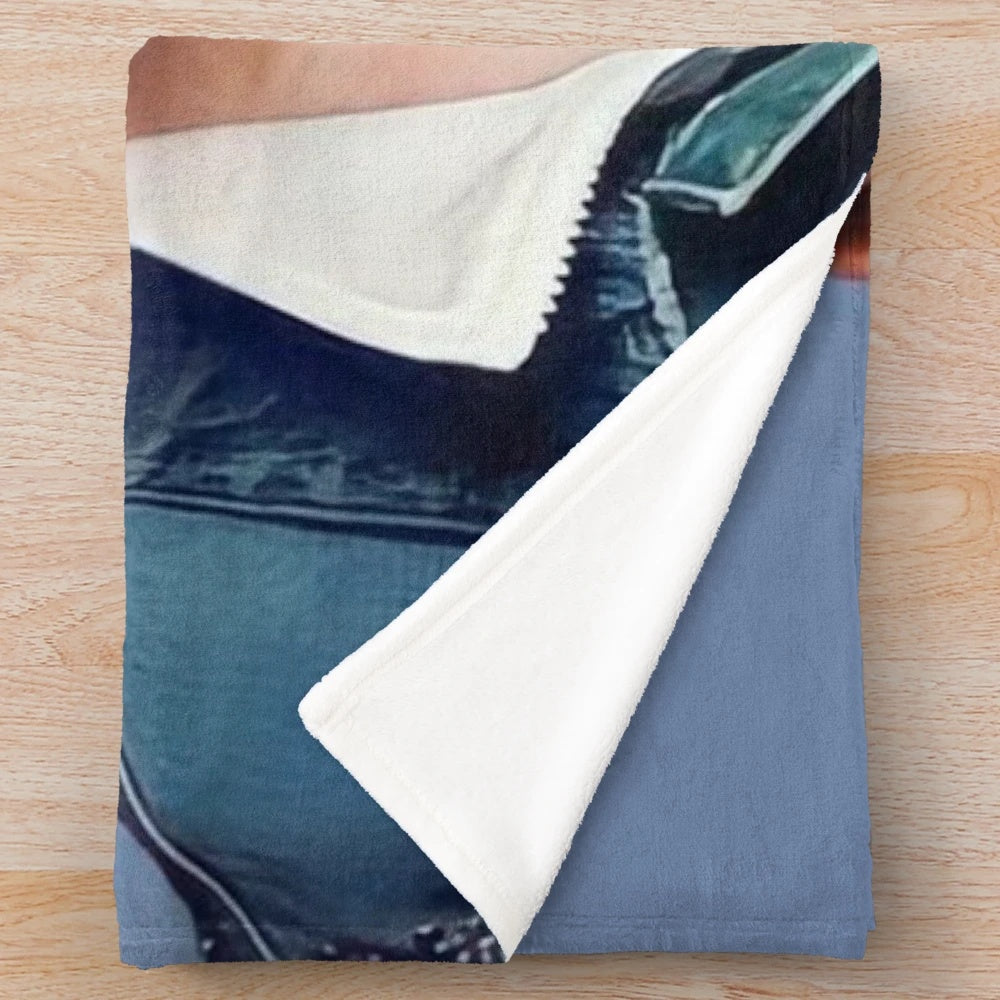Taehyung-inspired plush blanket featuring the BTS member's image and name
