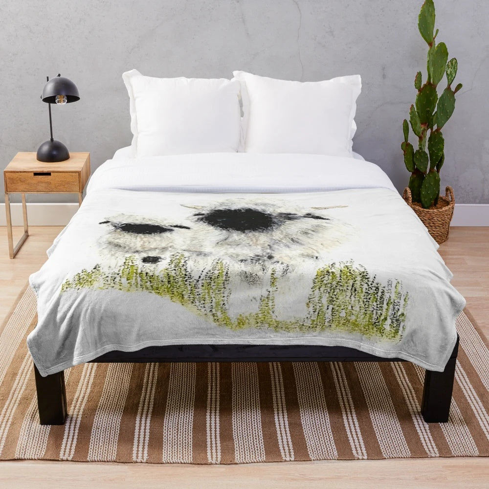 Valais Blacknose Sheep Plush Blanket - Soft, Cuddly Throw