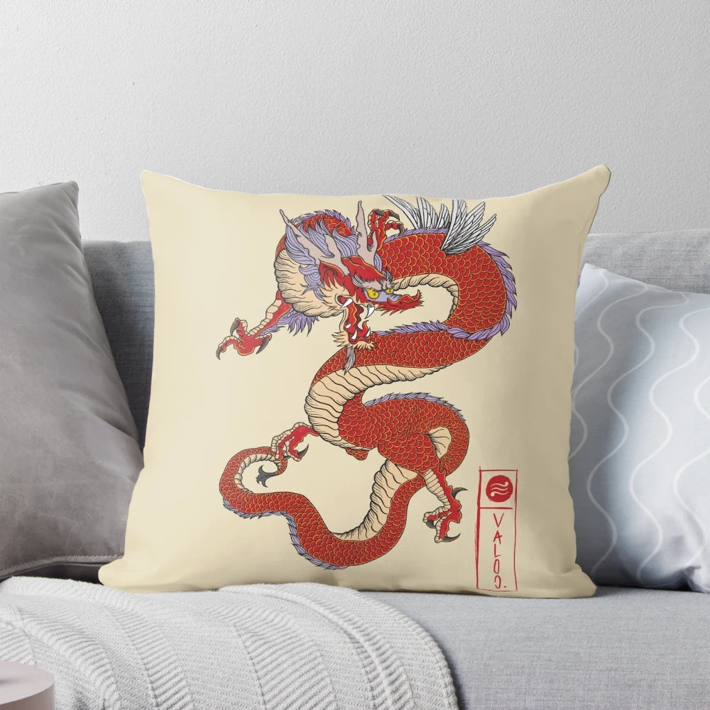 Valoo Pillow with a Legend of Zelda inspired Japanese tattoo design