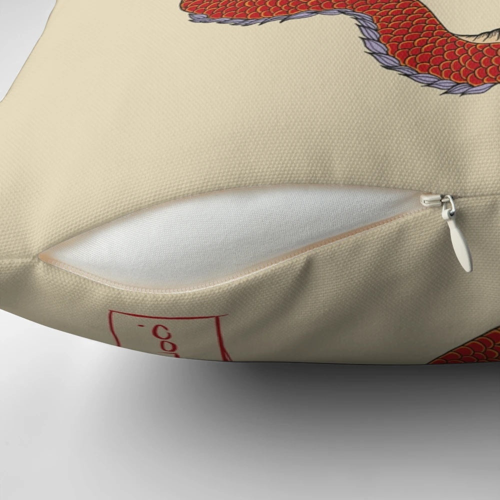 Valoo Pillow with a Legend of Zelda inspired Japanese tattoo design