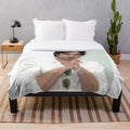 Ian Somerhalder as Damon Salvatore from Vampire Diaries printed on a soft, cozy plush blanket