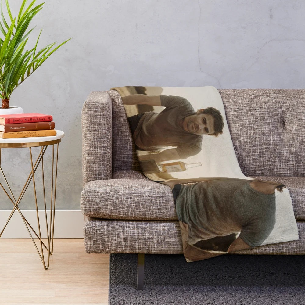 Vampire Diaries Inspired Plush Blanket featuring Ian Somerhalder and Paul Wesley