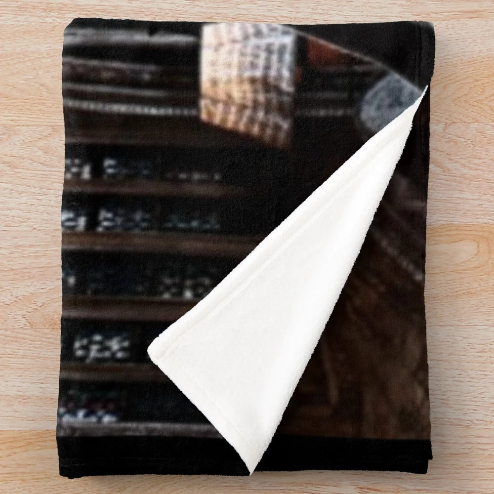 Soft and cozy plush blanket featuring a vampire-themed design inspired by popular streamer Jerma985