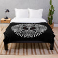 Vampire-themed plush blanket featuring vampire symbols and gothic design