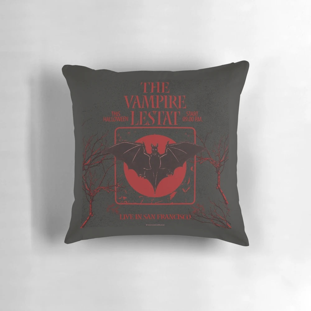 Vampire Lestat concert poster 12 inch pillow with artwork from the Vampire Chronicles series