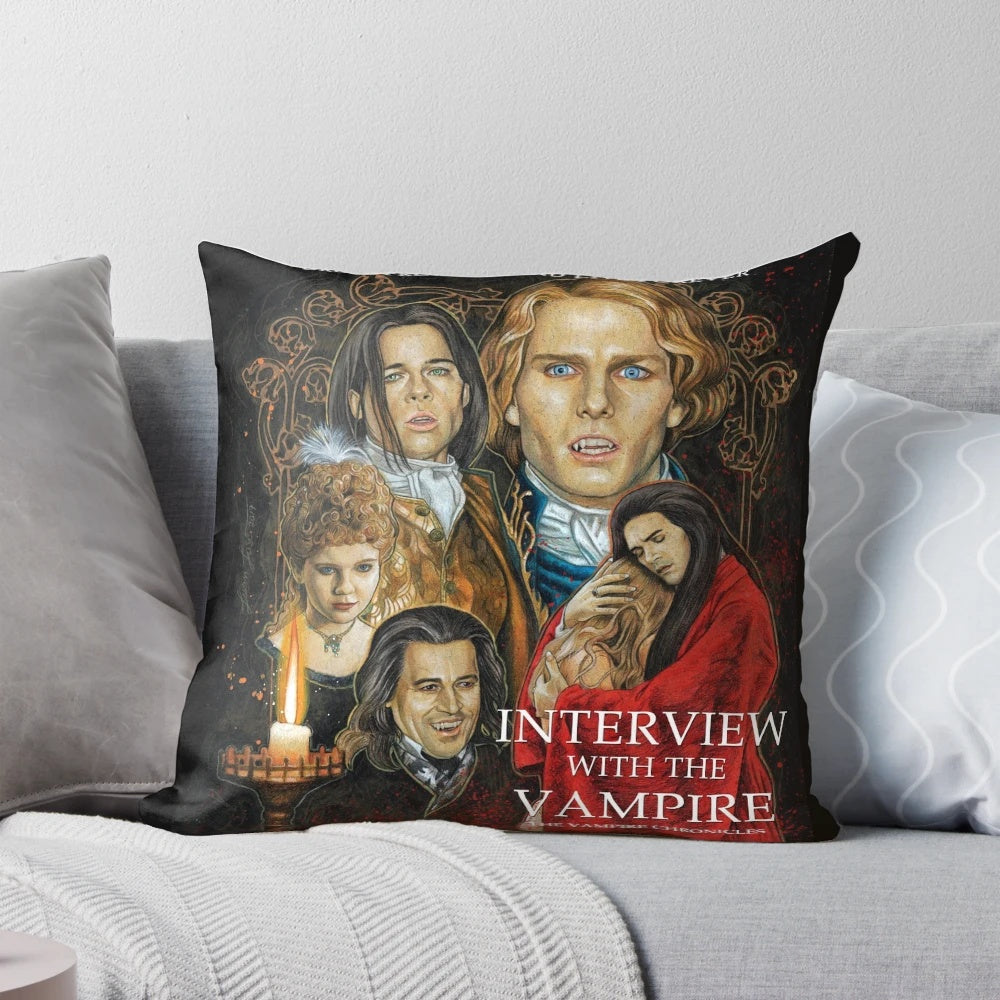 Vampire Tribute Pillow featuring iconic characters from the classic novel and film "Interview with the Vampire