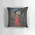 Vampireena Halloween throw pillow featuring a gothic, supernatural vampire girl design with bats.