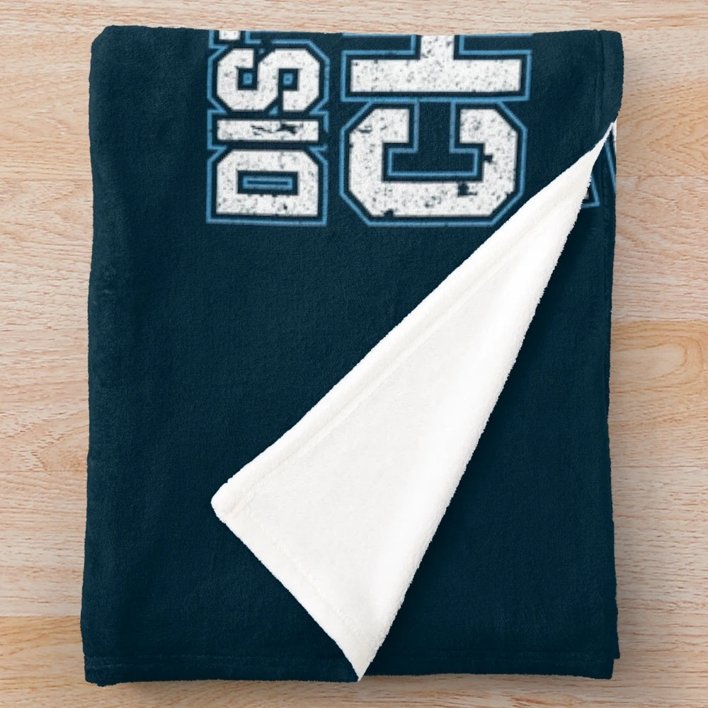 Varsity Blues inspired plush blanket featuring the West Canaan Coyotes football team