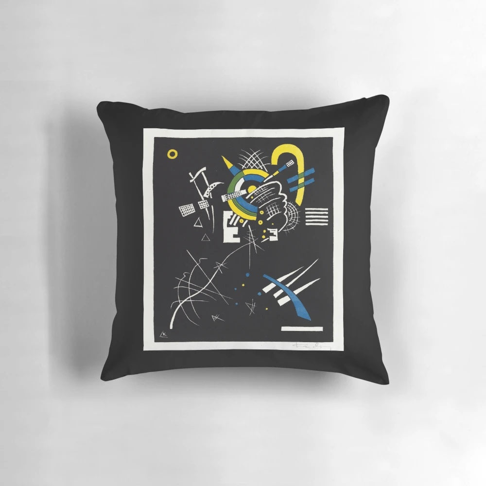 Vasily Kandinsky's Small Worlds VII abstract art design on a signature pillow