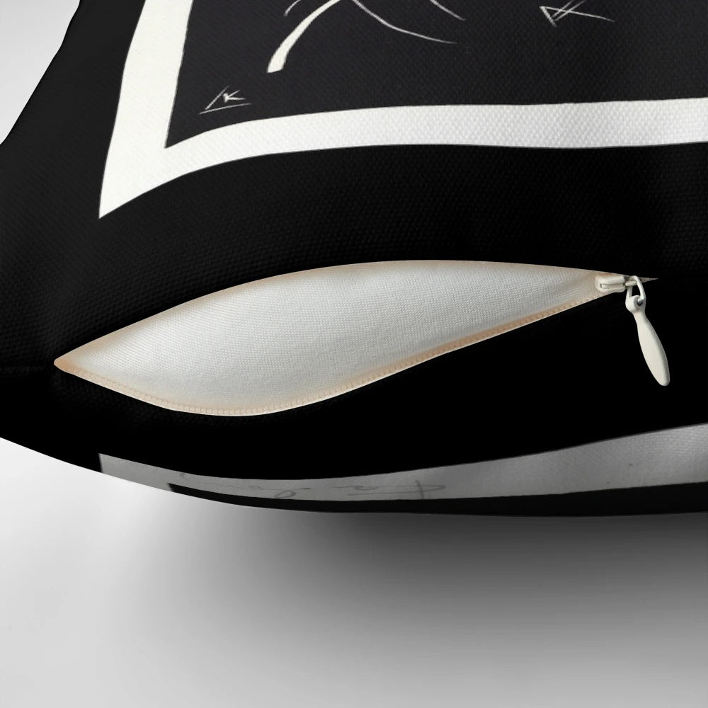 Vasily Kandinsky's Small Worlds VII abstract art design on a signature pillow