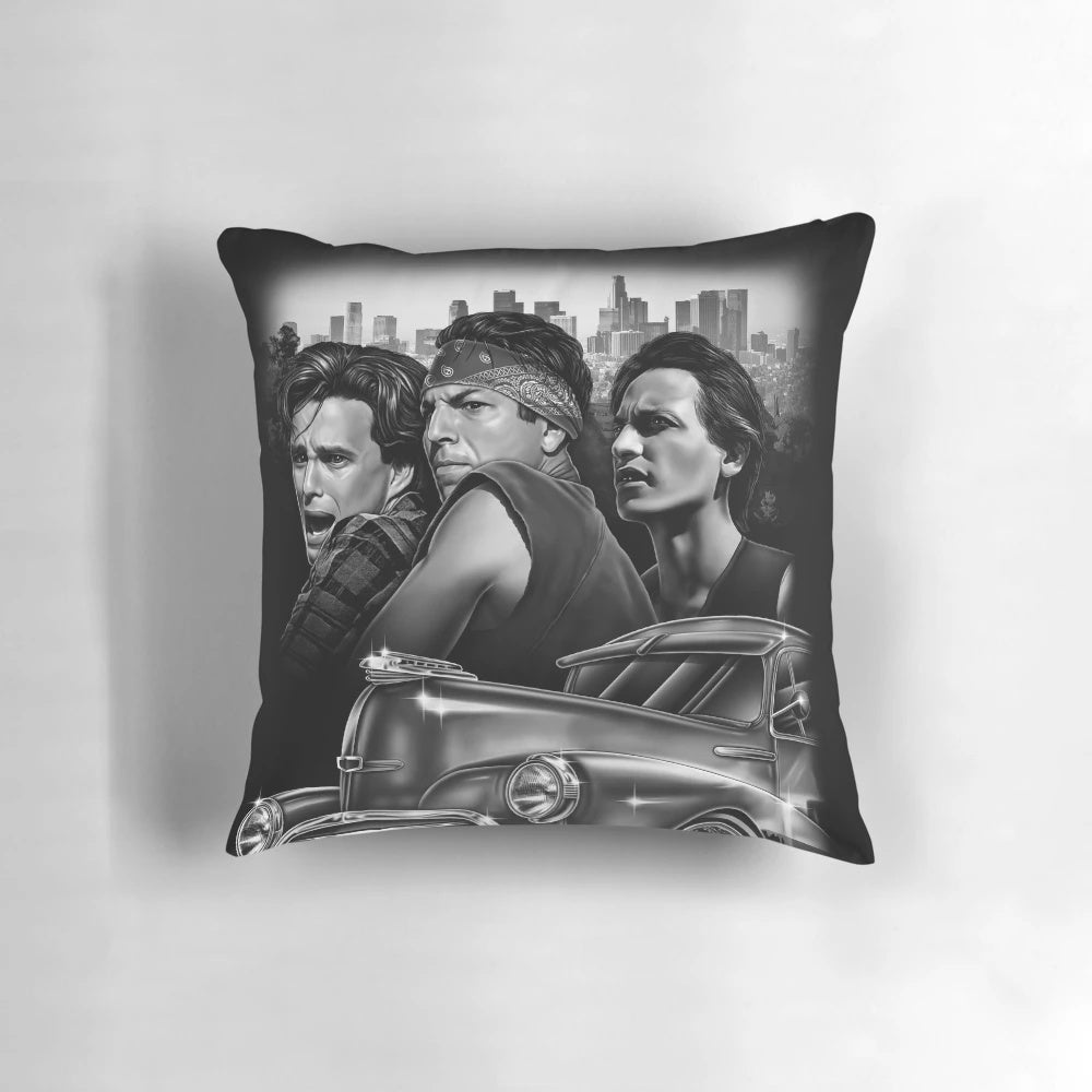 Vatos Locos Chicano gang-themed decorative pillow with Mexican American cultural references