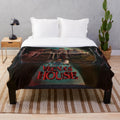 Vecna-inspired plush blanket featuring a monster house design, perfect for Stranger Things fans.