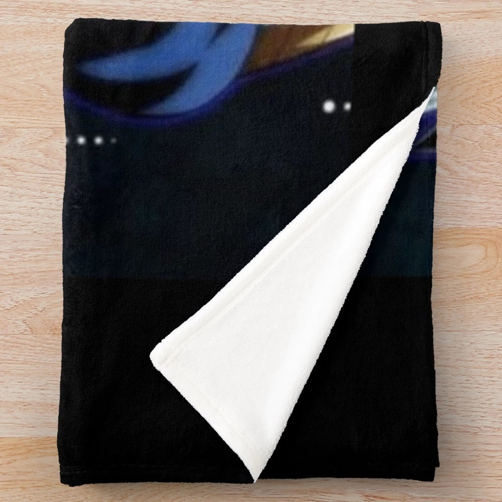 Vegeta-inspired plush blanket featuring the popular Dragon Ball Z character