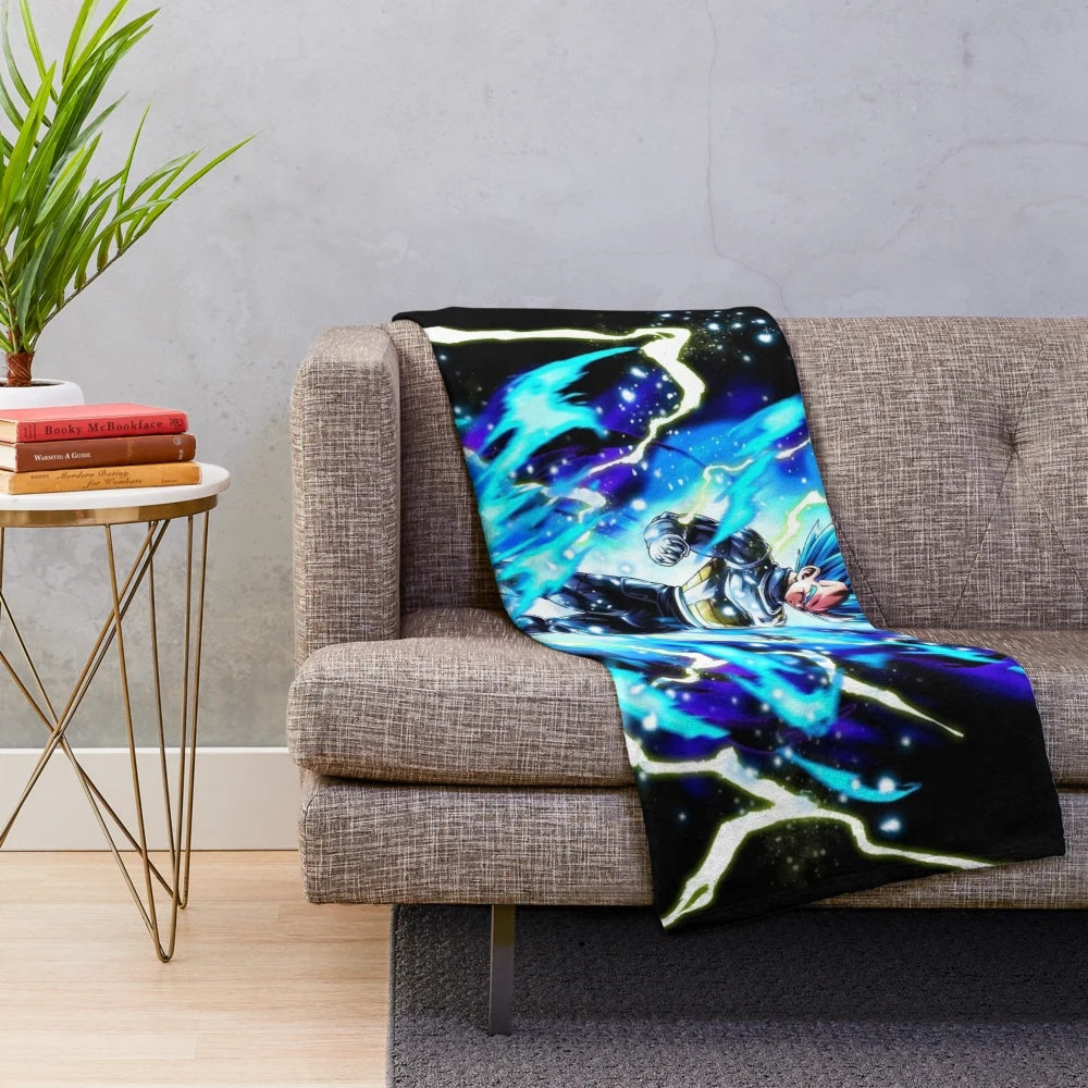 Vegeta Super Saiyan Blue Inspired Plush Blanket