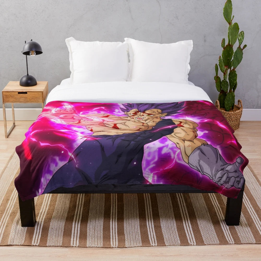 Vegeta Ultra Ego transformation 3D plush blanket