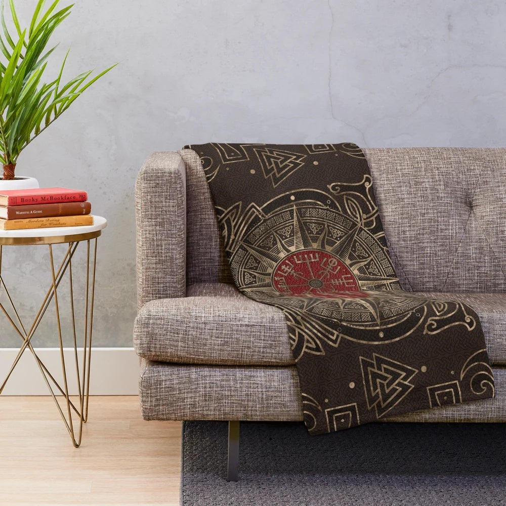 Vegvisir Viking Compass Plush Blanket