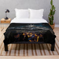 Velaris-inspired plush blanket featuring the City of Starlight and the Court of Dreams from A Court of Thorns and Roses