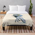 Soft plush velociraptor blanket for baby dinos