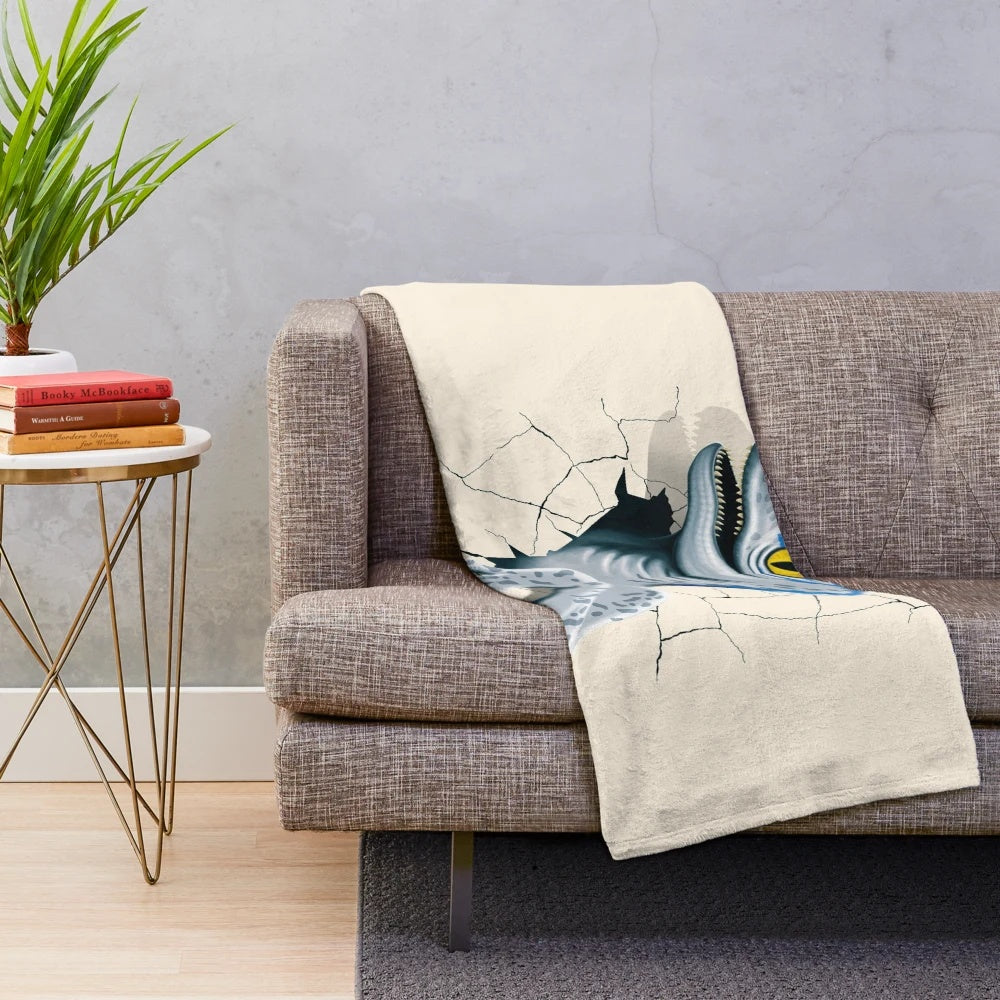 Soft plush velociraptor blanket for baby dinos