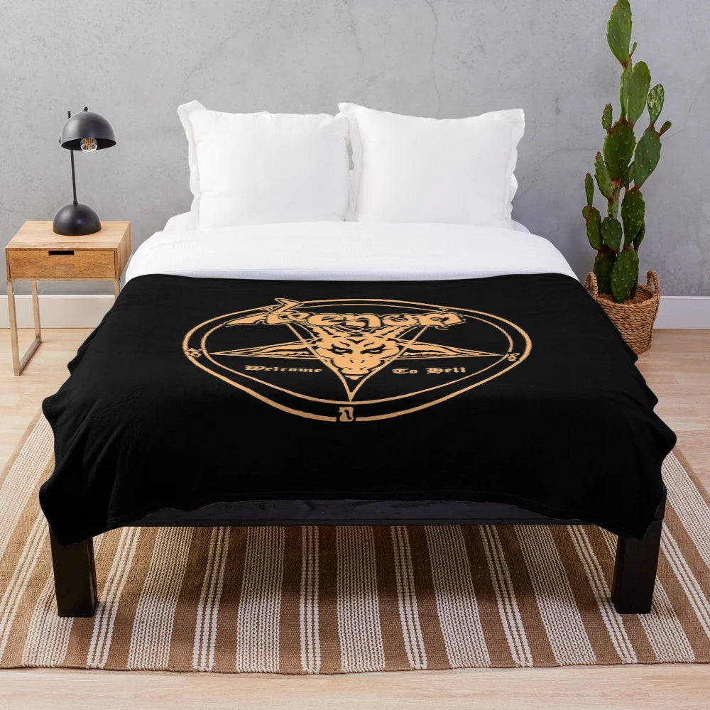 Venom band plush blanket for heavy metal fans
