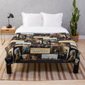 Johannes Vermeer inspired plush blanket with iconic Dutch Golden Age art paintings