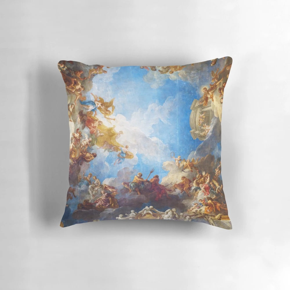Pillow featuring the ceiling painting of the Hercules room in the Chateau de Versailles, France.