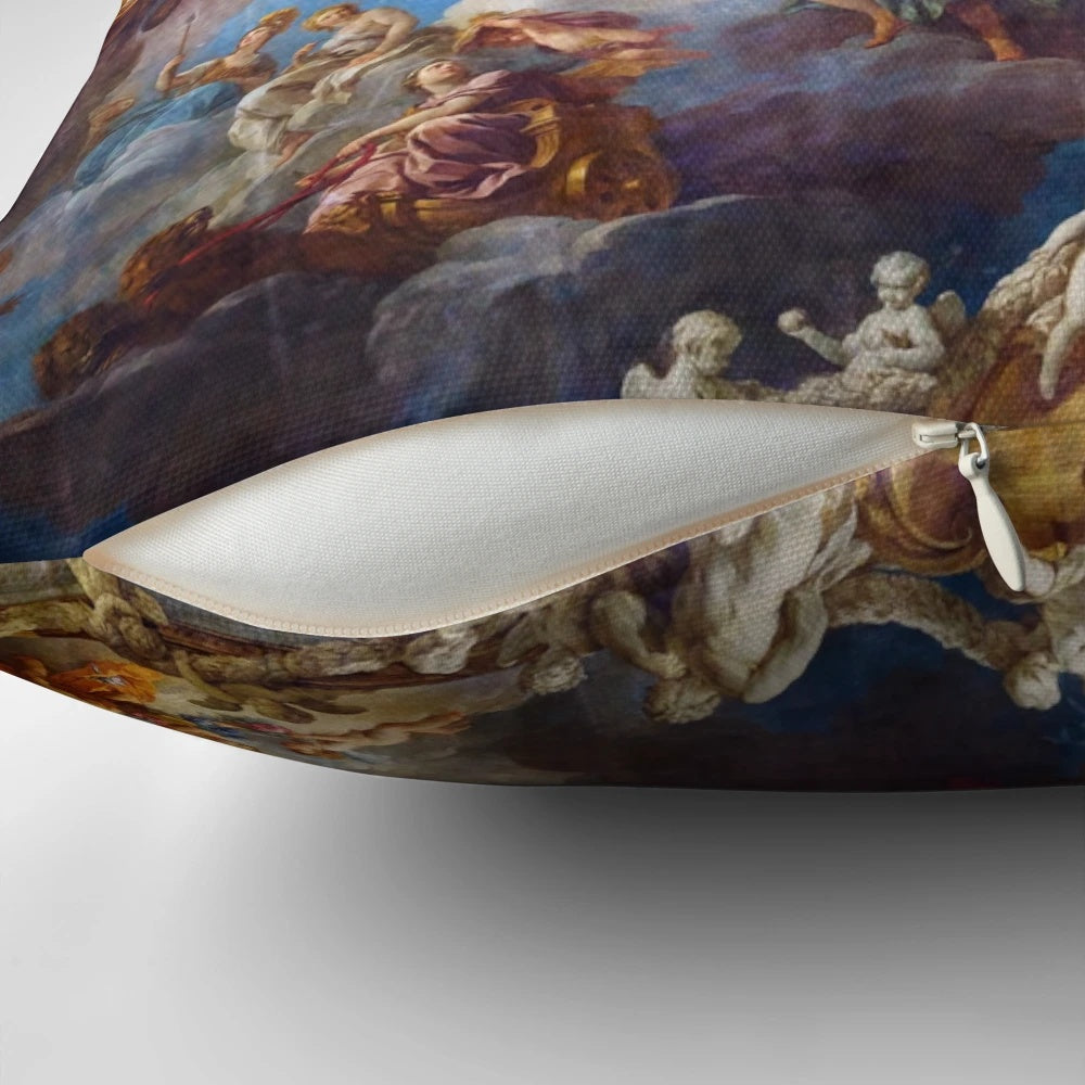 Pillow featuring the ceiling painting of the Hercules room in the Chateau de Versailles, France.