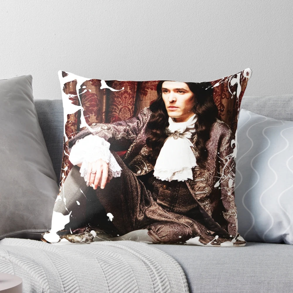 Versailles Prince Inspired Decorative Pillow - Soft, Plush Cushion with Fleur-de-Lis Design