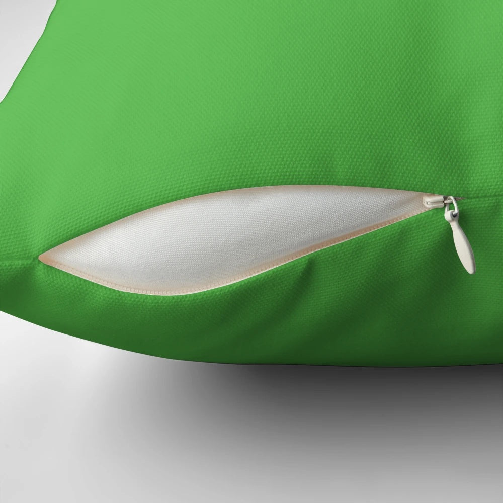 A three-in-one Christmas pillow featuring the Grinch, hearts, and holiday designs